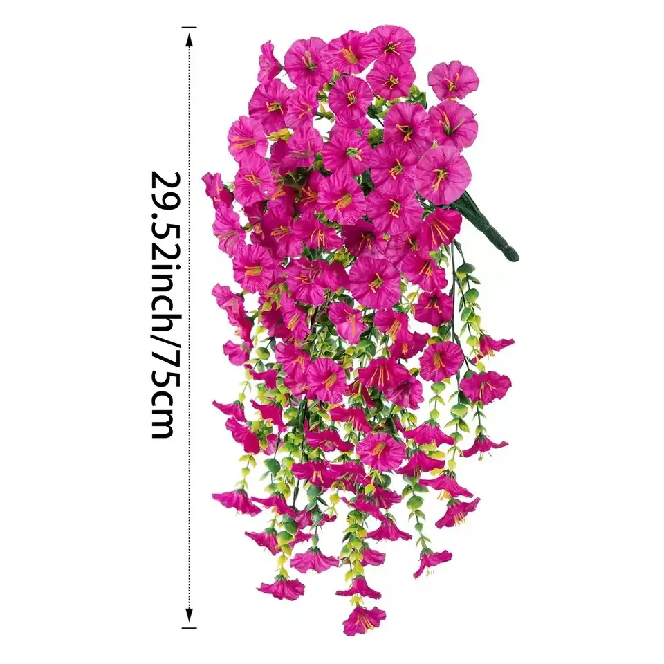 1-10 stuks UV-bestendig kunstmatige Morning Glory & Eucalyptus hangend decor - perfect voor huis, tuin, bruiloften |   Veelzijdig buiten