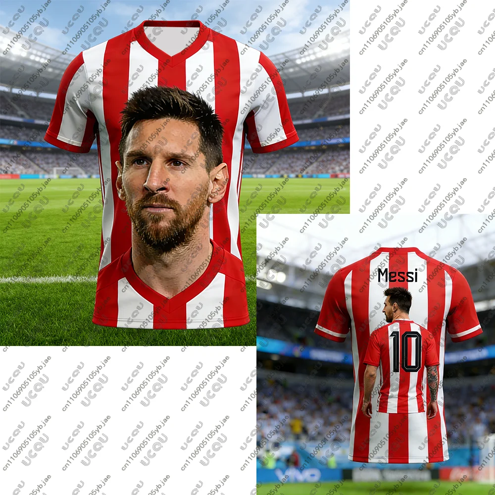 Football Jersey Tee Men Male Soccer Sports Kids Casual Messi 10 Quick-drying Top Gift Argentina Casual Boys Breathable T Shirt view 3