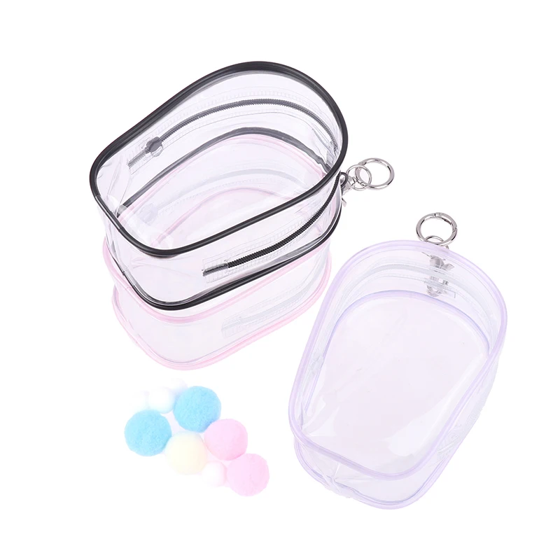 Caixa misteriosa transparente para exibição de brinquedos Estojo de armazenamento Bolsa para chaveiro Engrossar carteira Cute Doll Bag Organization