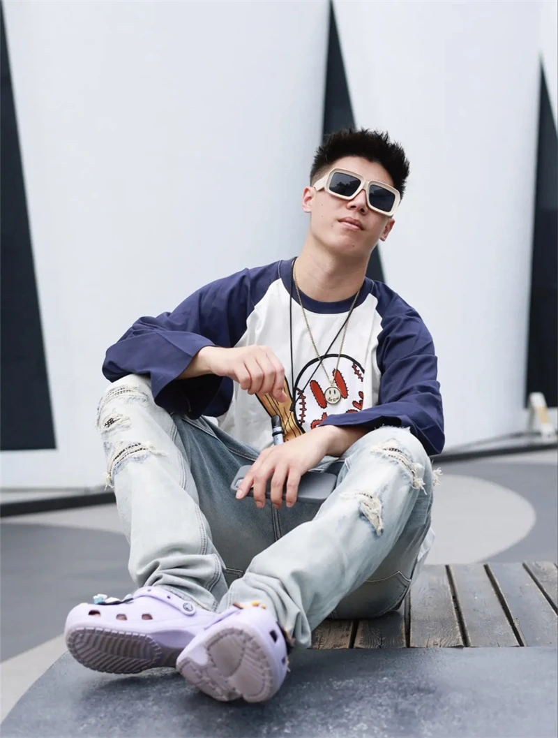 Drew House Mens Clothing Printing logo multicolored long sleeves men's and women's  loose New trend Long sleeves Ropa hombre