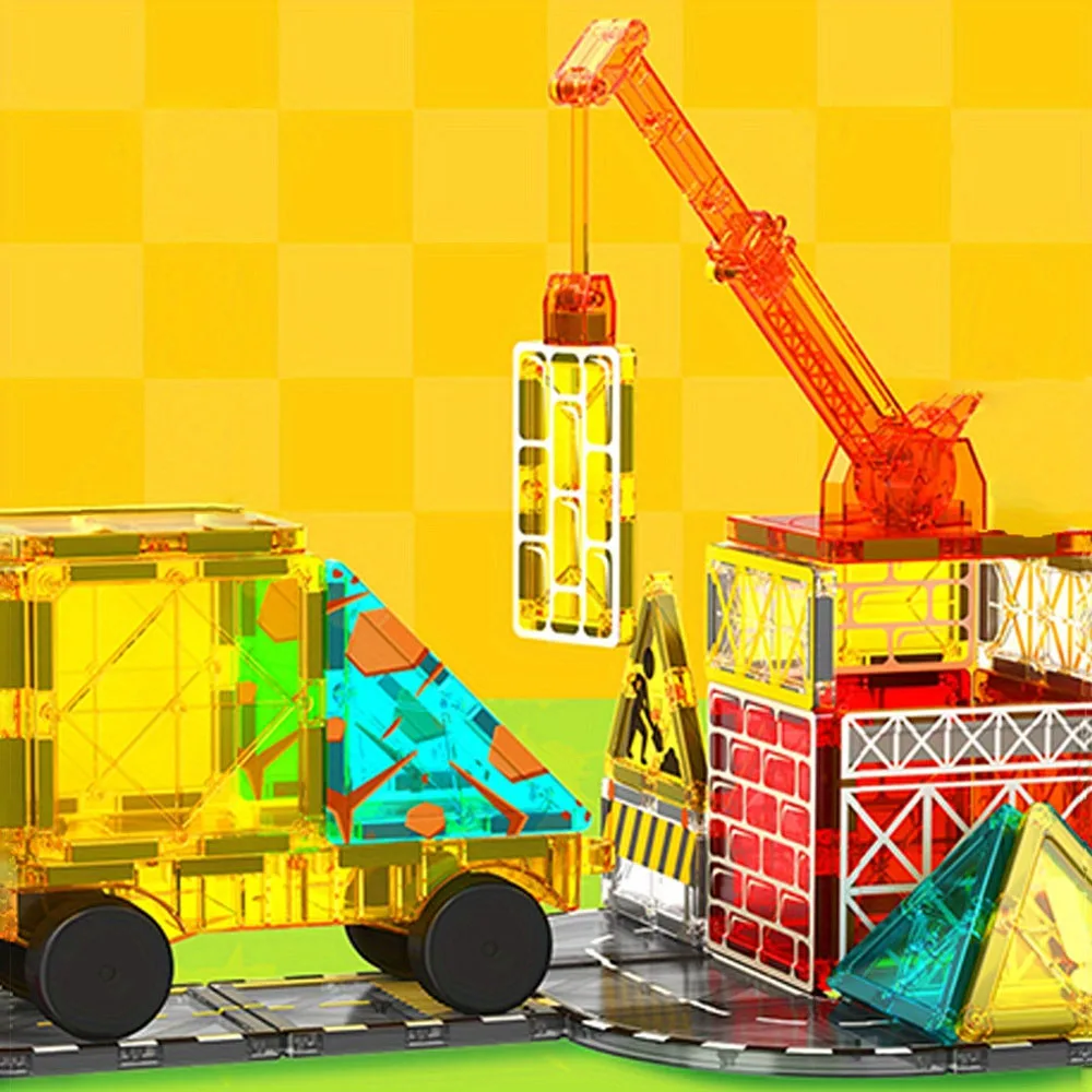 مزيج الألوان كرين الذراع لودر أطفال بالريموت كنترول ورقة مغناطيسية اللبنات غرفة المعيشة الديكور مجموعة هدية عيد ميلاد فنية