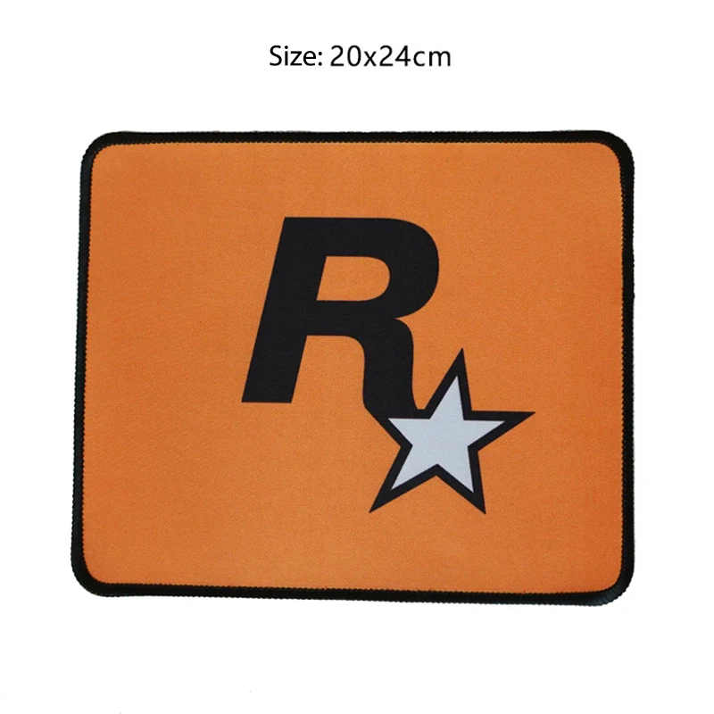 20*24cm gta r estrela engrossado mouse pad teclado de jogos tapete de mouse para portátil notebook gamer almofada de borracha antiderrapante almofadas de mesa