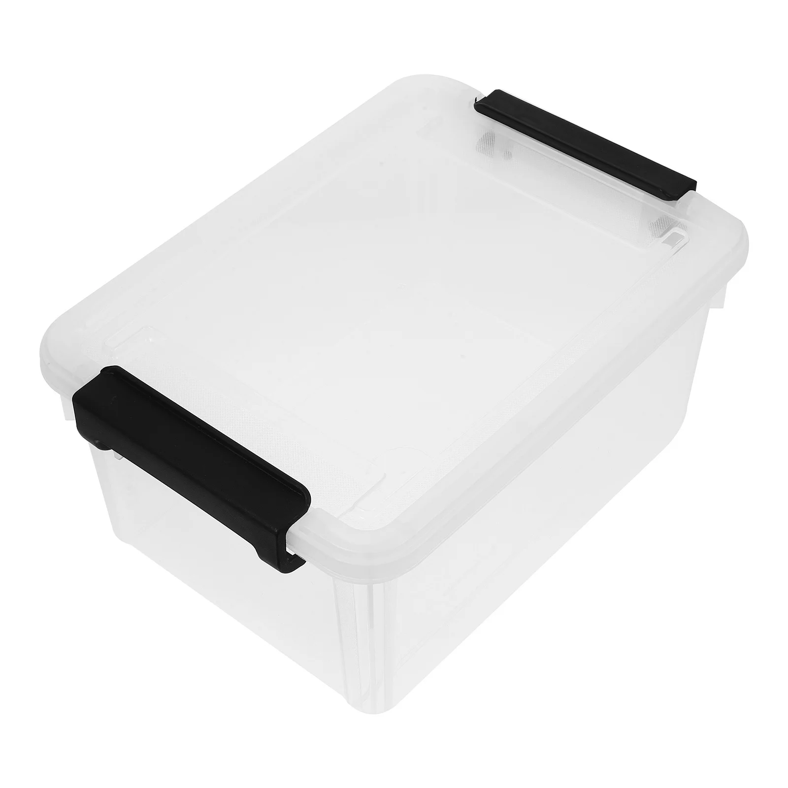 صندوق تخزين منظم الملفات المكتبي سعة 7 لتر، صندوق مستندات شفاف للاستخدام المكتبي، صندوق تخزين الملفات البلاستيكية الشفافة مع غطاء محكم الغلق