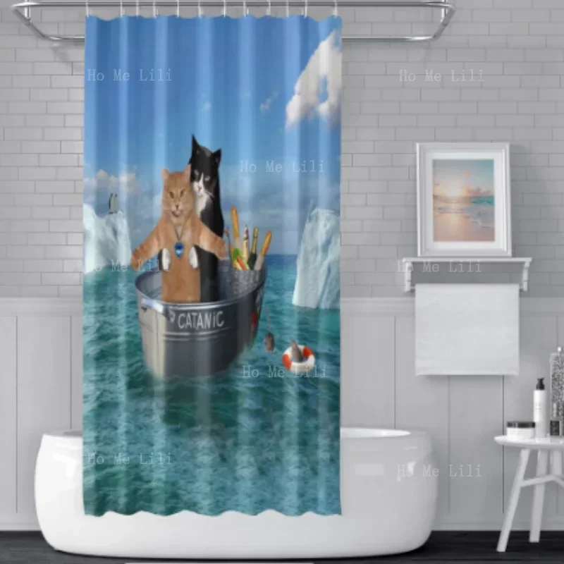 Amusing Cat And Dog Shower Personality Curtain By Ho Me Lili For Bathroom Decor