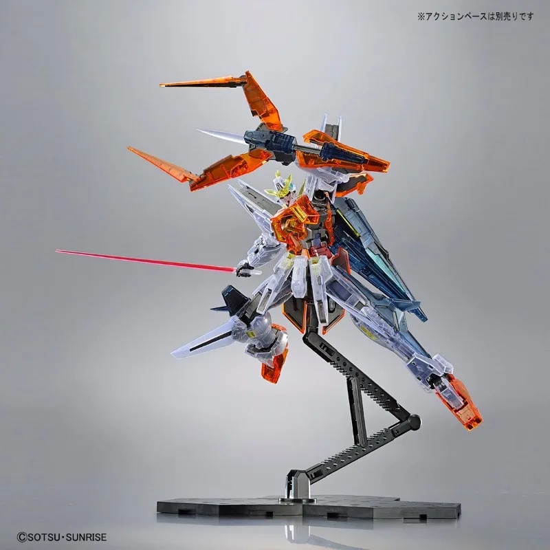 Bandai auf Lager Original mg die Gundam Base Limited Gundam Kyrios [klare Farbe] Anime Action figuren Spielzeug Sammler modell