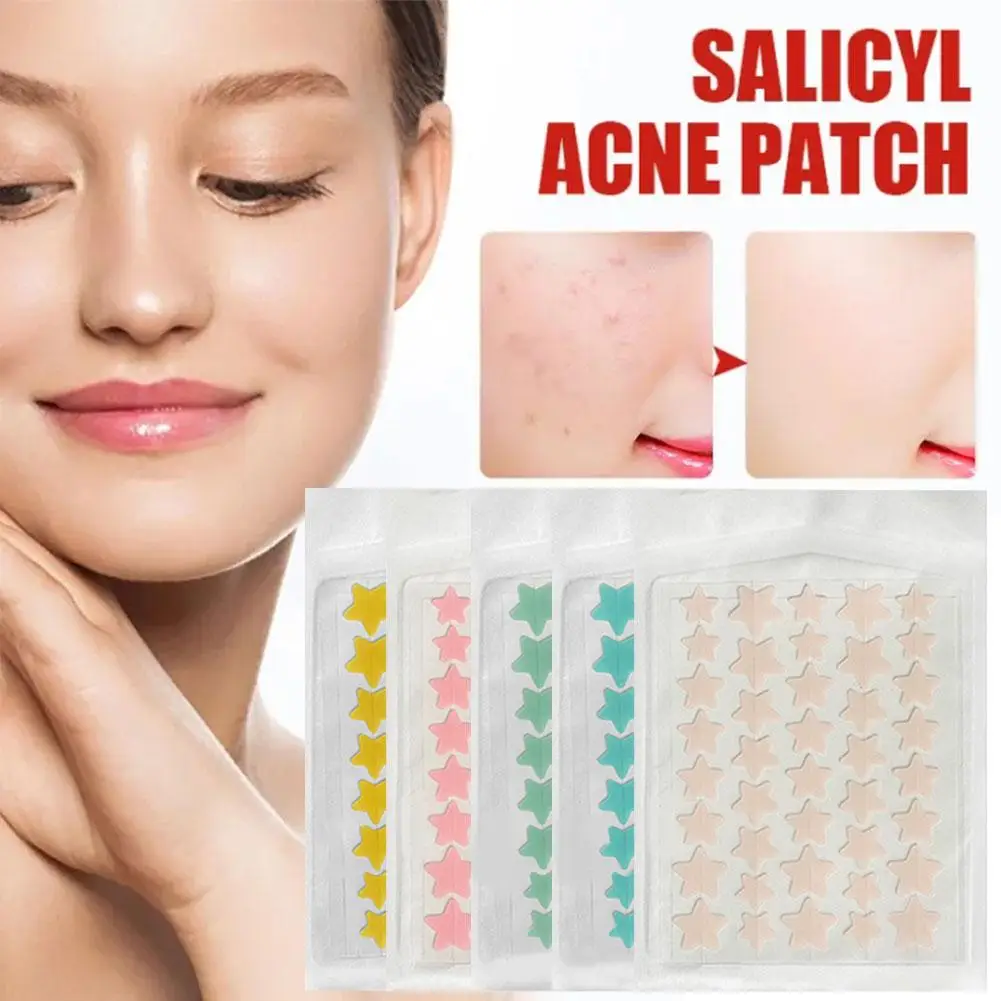 Star Pimple Patch Acne Colorful Invisible Acne Removal Skin Care Stickers Y2K Originality Concealer Face Spot Beauty Makeup Tool