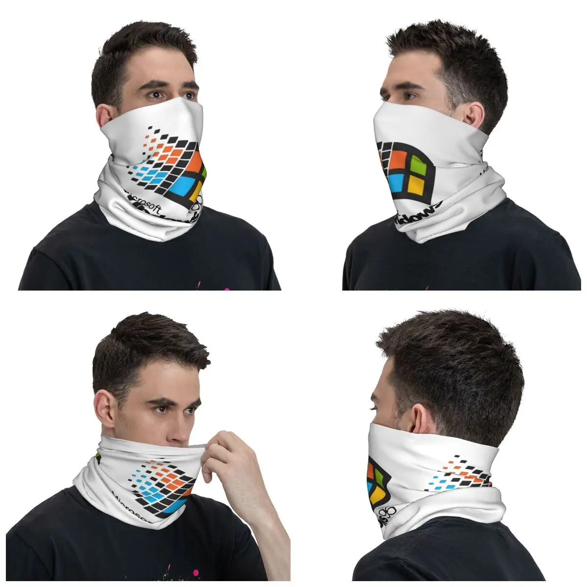 Windows 95 Bandana Neck Gaiter Printed Wrap Scarf Multifunctional Headwear Riding Unisex Adult Washable