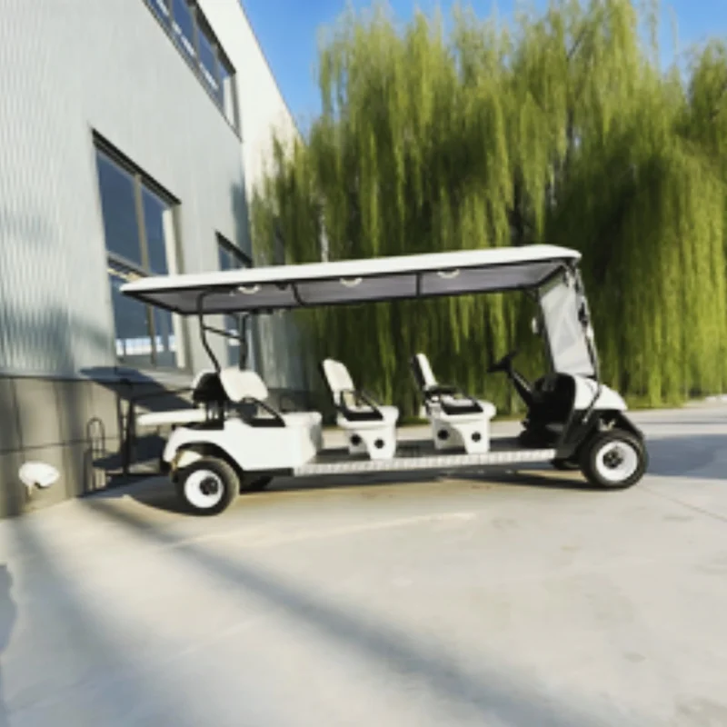 

8 Seater Low Speed Car 4 Wheel Club Car 72V Lithium Battery Electric Golf Cart Low Carbon Lifestyle For TranSporTing Tourists