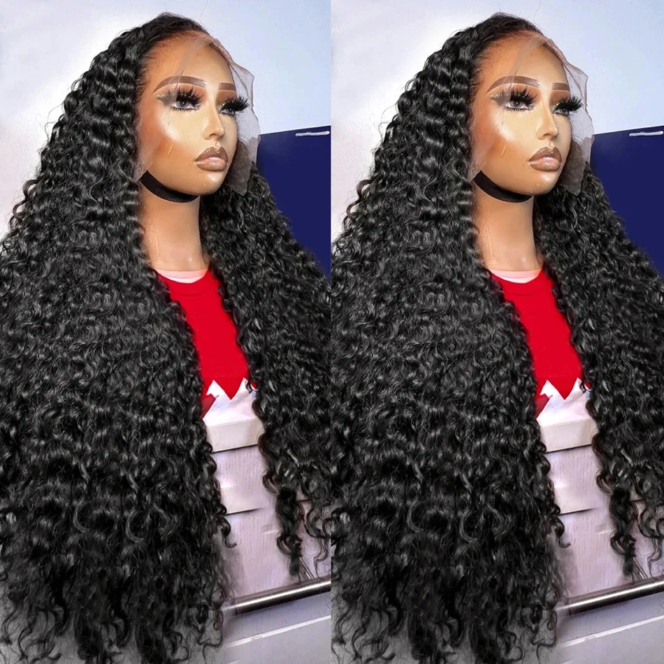 Deep Wave 13x6 HD Lace Front Human Hair Wig Closure 13X6 5X5 Glueless Wig Curly 13x4 Lace Frontal Wigs For Women Wet And Wavy