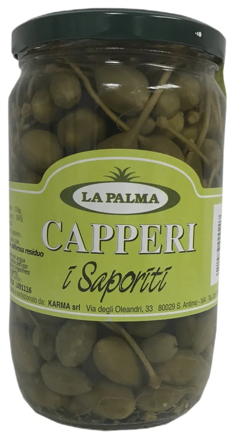 Kapary  z ogonkami  Saporiti 720g - La Palma