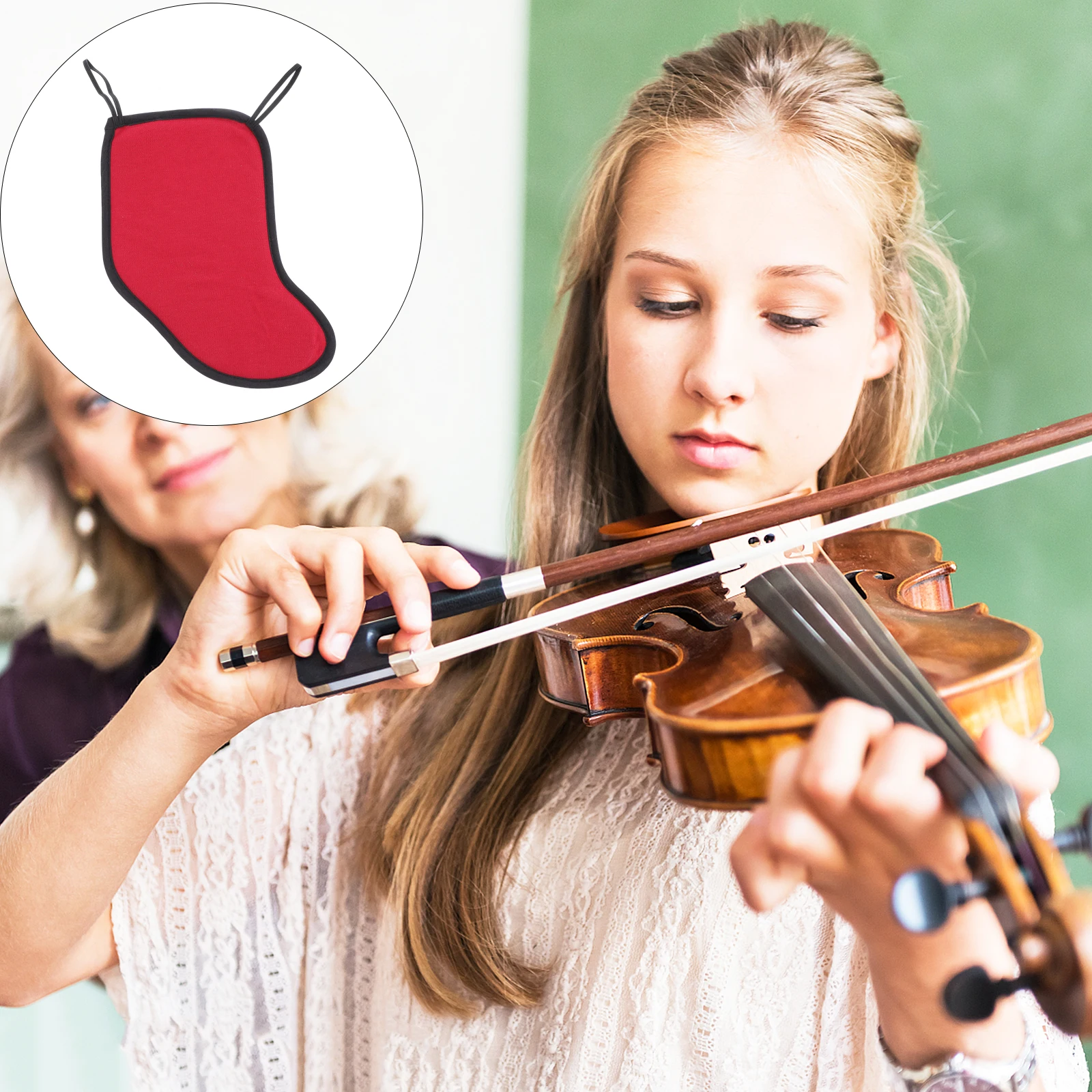 

Cotton Chin Holder Violin Shoulder Rest Kids Pad for Beginners Mat Performance Accessory Soft Child