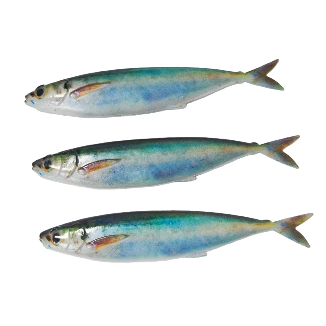 

Swolfy 3 шт. 14 см 33 г Реалистичная мягкая приманка-скумбрия для джиггинга, искусственная приманка для морской рыбалки, имитирующая плавание