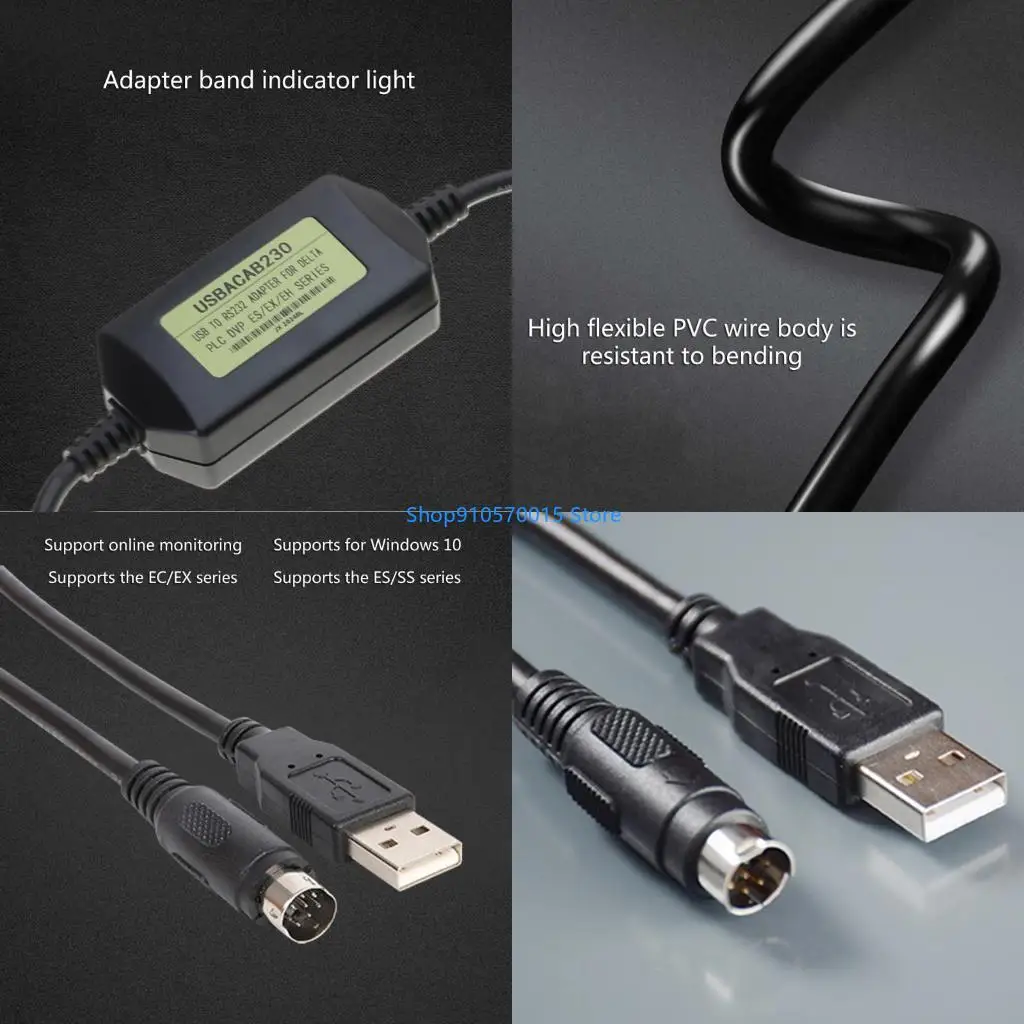 B95C USB-ACAB230 PLC Programming Cable for USB-DVP EX EH EC SV Series Cable