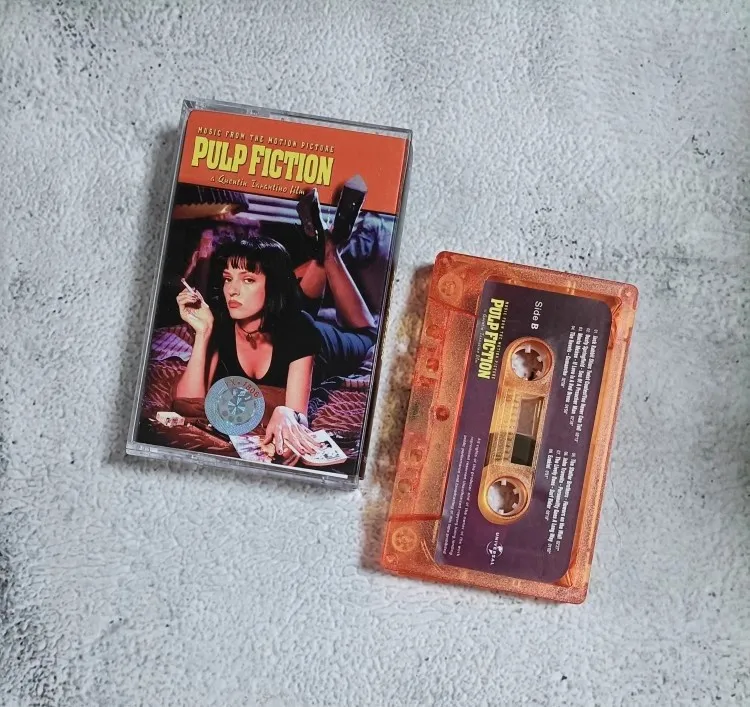 

Movie Pulp Fiction Vincent Vega Mia Wallace Cosplay Tape Butch Coolidge Soundtracks Box Tapes Walkman Car Cassettes Party Music