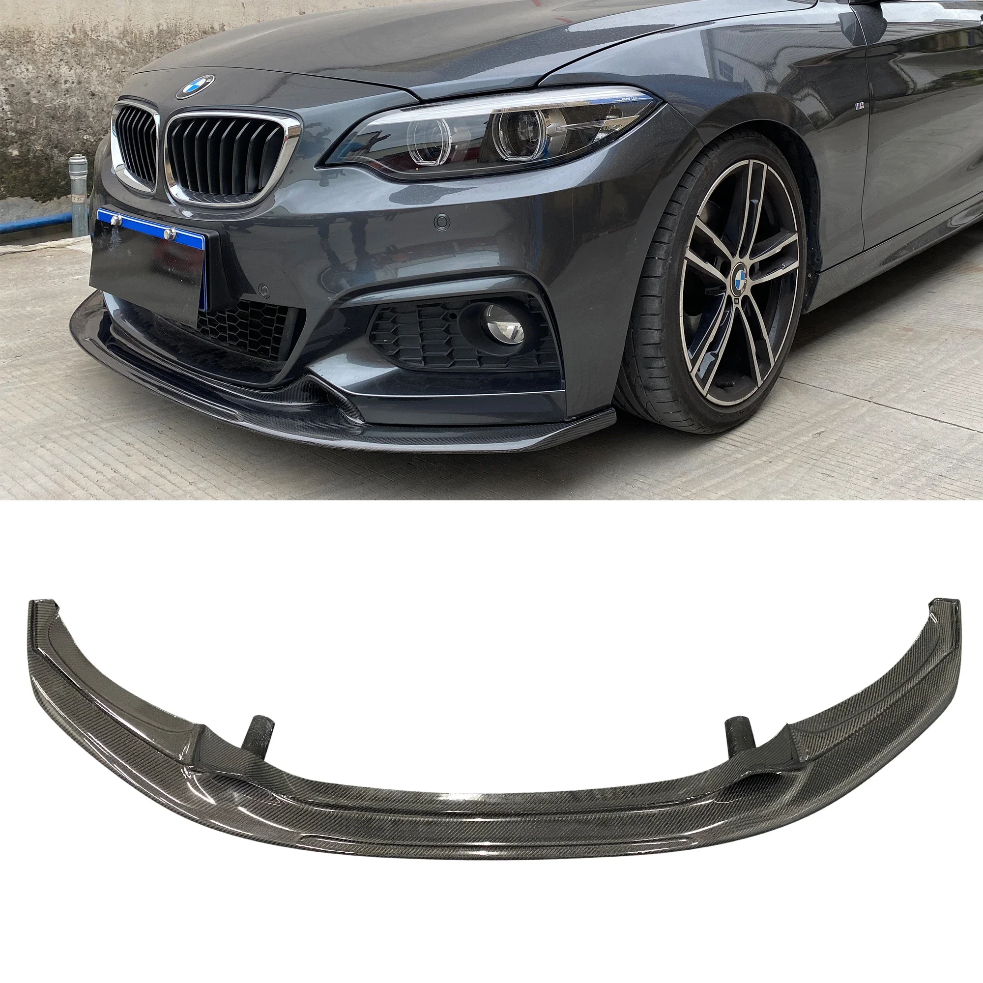 Carbon Fiber Car Bumpers Front Lip For 2 Series F22 F23 M235i Fitment Perfect