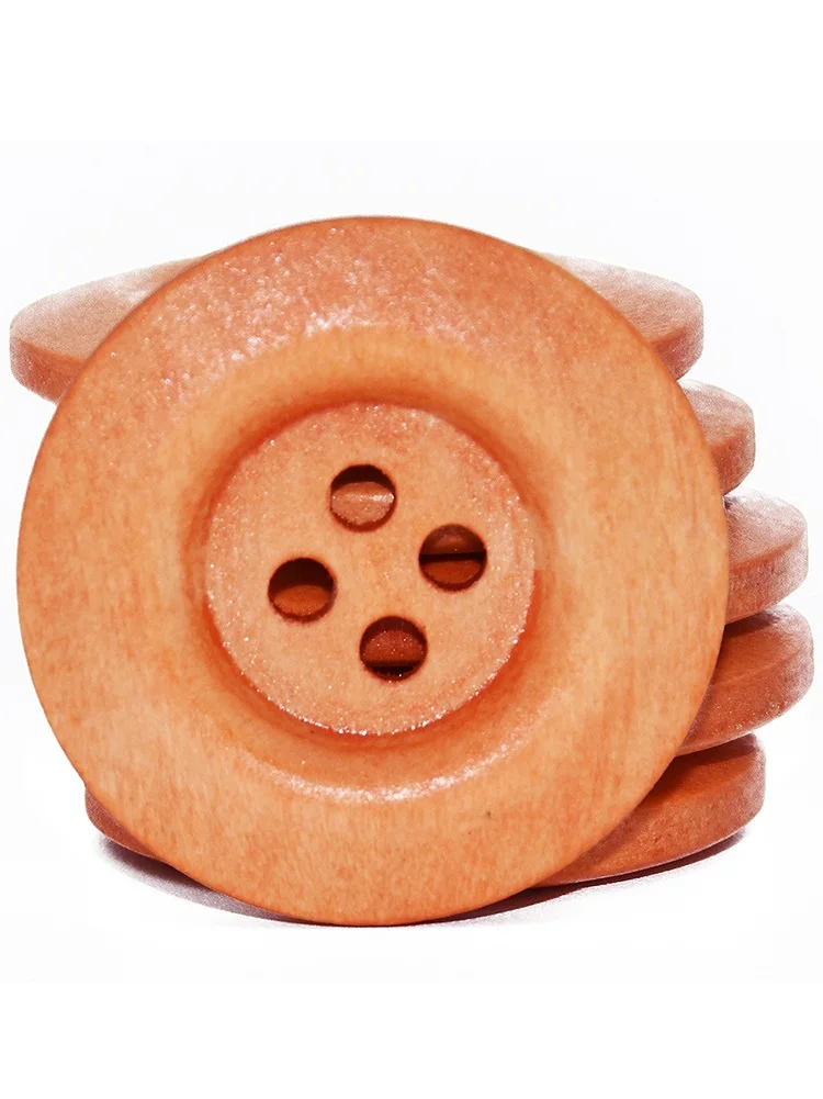 أزرار خشبية دائرية من سومبريرو ، إكسسوارات خياطة ، زر خشب للمعطف تصنعه بنفسك ، حافة عريضة دائرية كبيرة ، 5 من من من 100 ، 15 من 50 ، 30 ، 4 فتحات