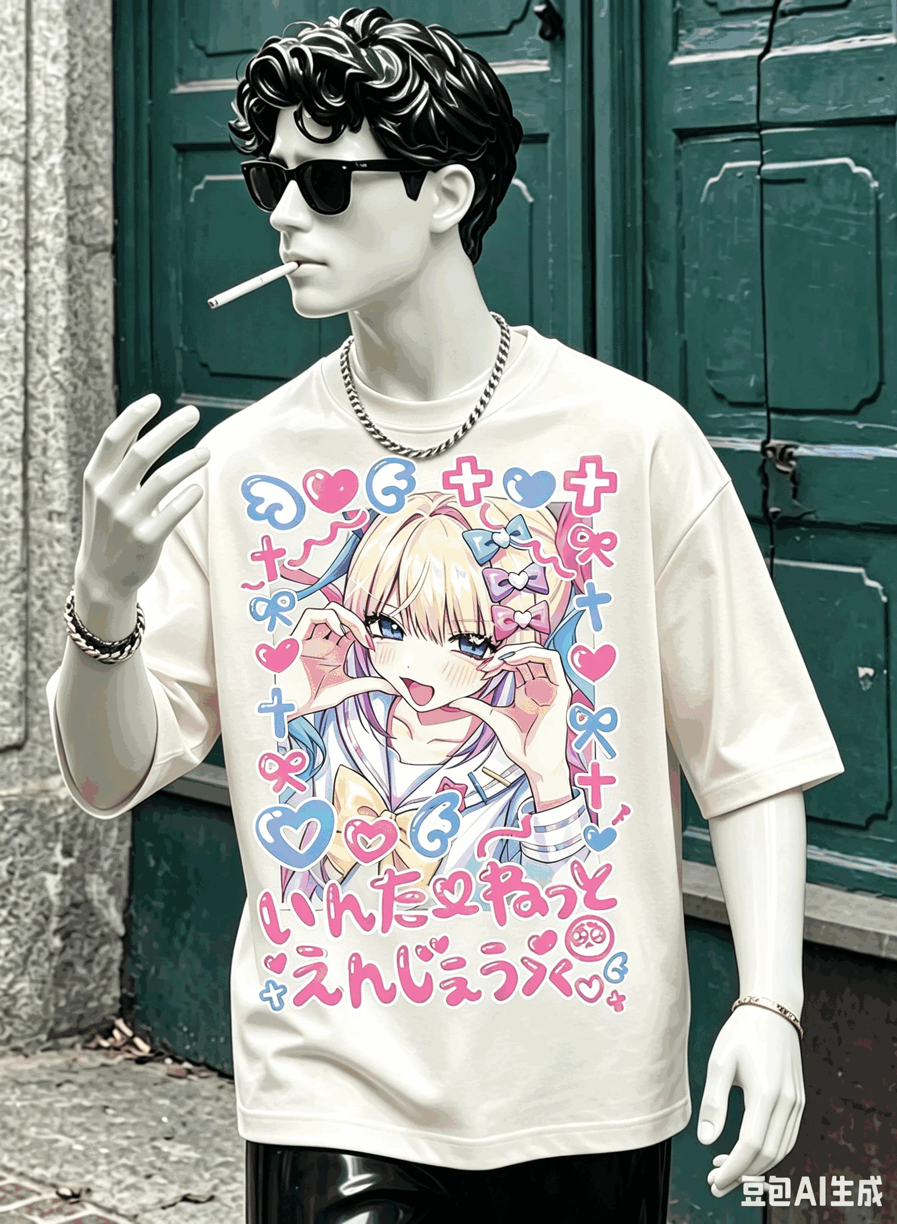 Needy Streamer Overload Übergroßes Unisex-T-Shirt mit Grafikdruck und Rundhalsausschnitt für Männer und Frauen, hochwertig, Y2k, kurze Ärmel, atmungsaktiv – Detail 12
