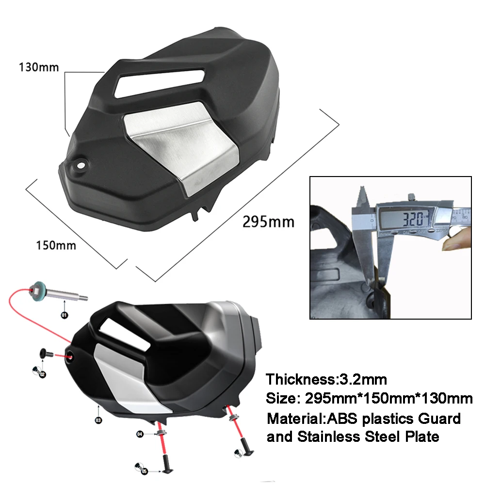 For BMW R1250GS Adventure Motorcycle Engine Guard Cylinder Head Protector R1250 GS LC ADV R1250R R1250RS R1250RT 2018-2021 2022