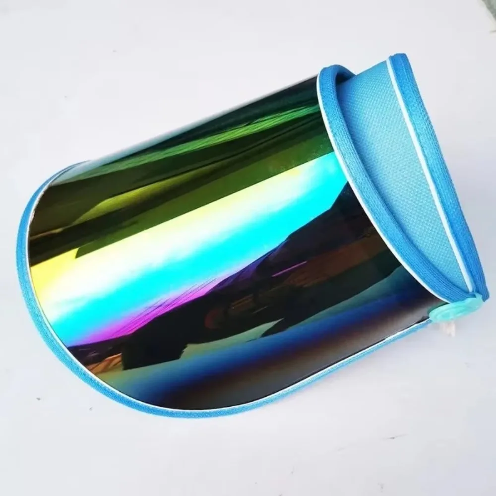 New Candy Color Sun Hat PVC Plastic Anti-UV Sunshade Cap Face Cover