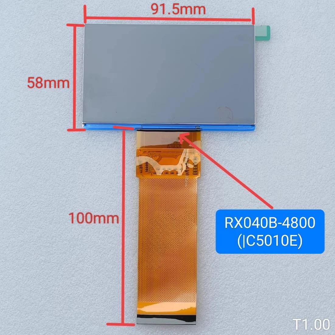 RX040B-4800 Projector LCD Screen FPC-QY40108FOG-01-A Projection Repair Replacement Screen for TOPPRO Projector