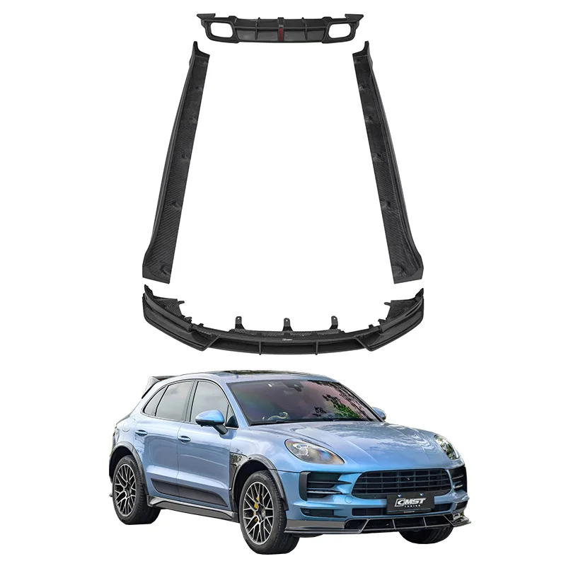 

Dry Carbon Fibre Material For Porsche Macan Upgrade CMST Style Body Kit Front Lip Fender Rear Diffuser Spoiler Side Skirts