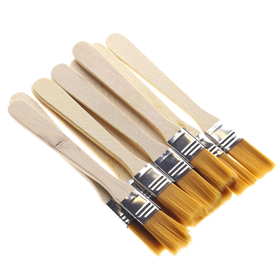 10pcs/lot BGA Solder Flux Paste Brush With Wooden Handle Reballing Tool  number 1 / 2 /3