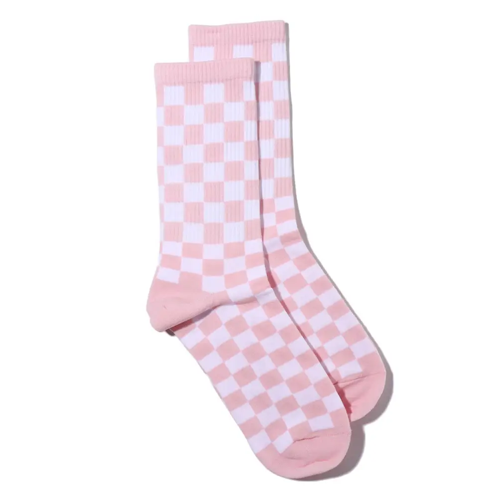 

Fashion Cool Street Female Sports Skateboard Women Hosiery Checkered Socks Middle Tube Socks Korean Style Socks