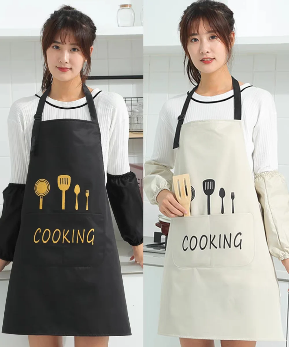 

Кухонный бытовой кухонный фартук для мужчин и женщин, маслостойкий, водонепроницаемый, для взрослых, на талии, модный кофейный комбинезон, фартук, кухонные аксессуары