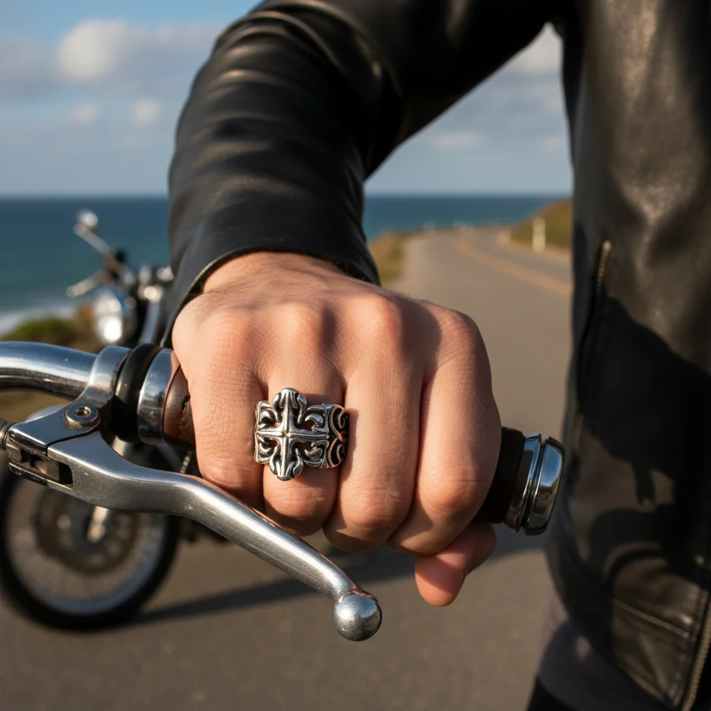 빈티지 플뢰르 드 리스 스테인리스 스틸 링 펑크 고딕 - Chrome Hearts Ring 리뷰 및 가격