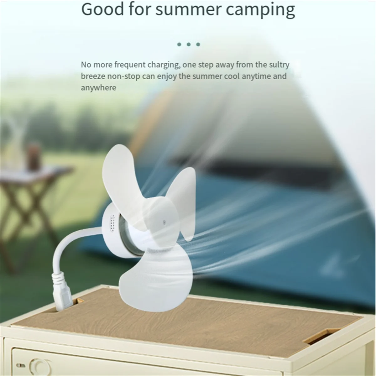 BABZ USB Fan DC5V Ceiling Fan 360 Degree Adjustment Low Noise Electric Fan Indoor Cooling Fan for Notebook