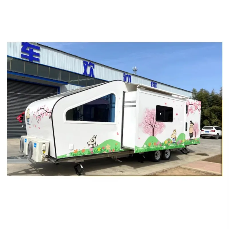 Customized Hot Sale Luxury Soundproof Caravan Off Road Camper Trailer RV for 6 Person