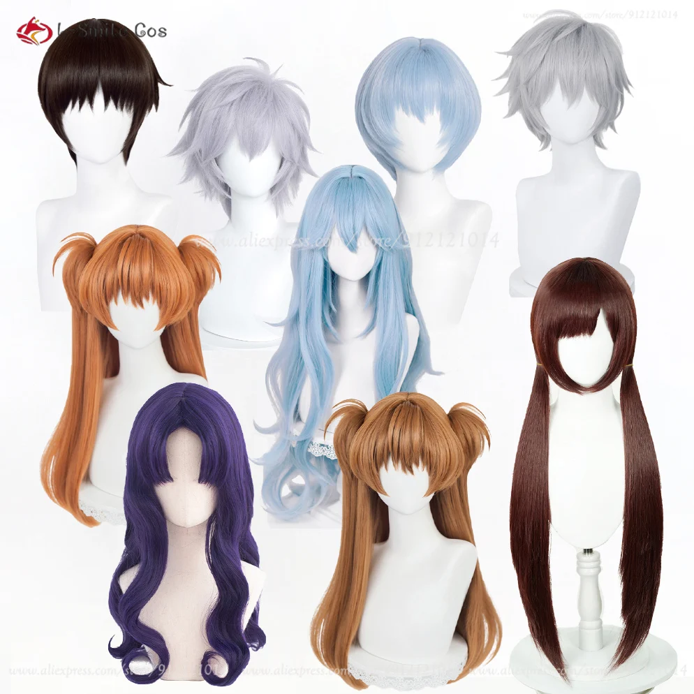 Anime EVA Asuka Langley Soryu Rei Ayanami Kaworu Nagisa Misato Katsuragi Shinji Ikari Mari Makinami Illustrious Cosplay Wig