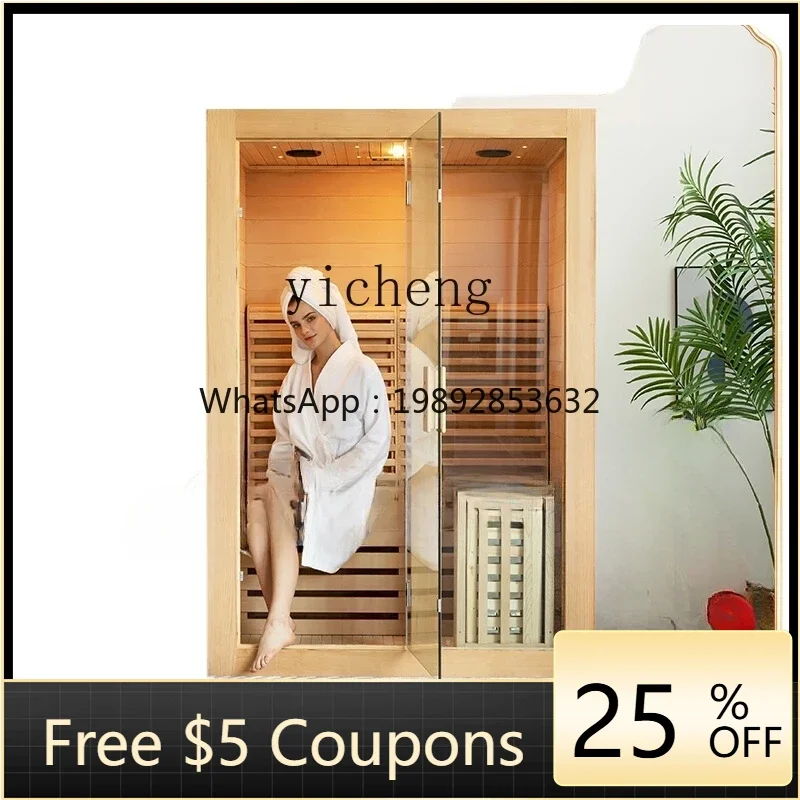 AB  Steam Room Household Sauna Room Volcanic Stone Sauna Furnace Double Whole Body Sweating Far Infrared Wet Steam Room