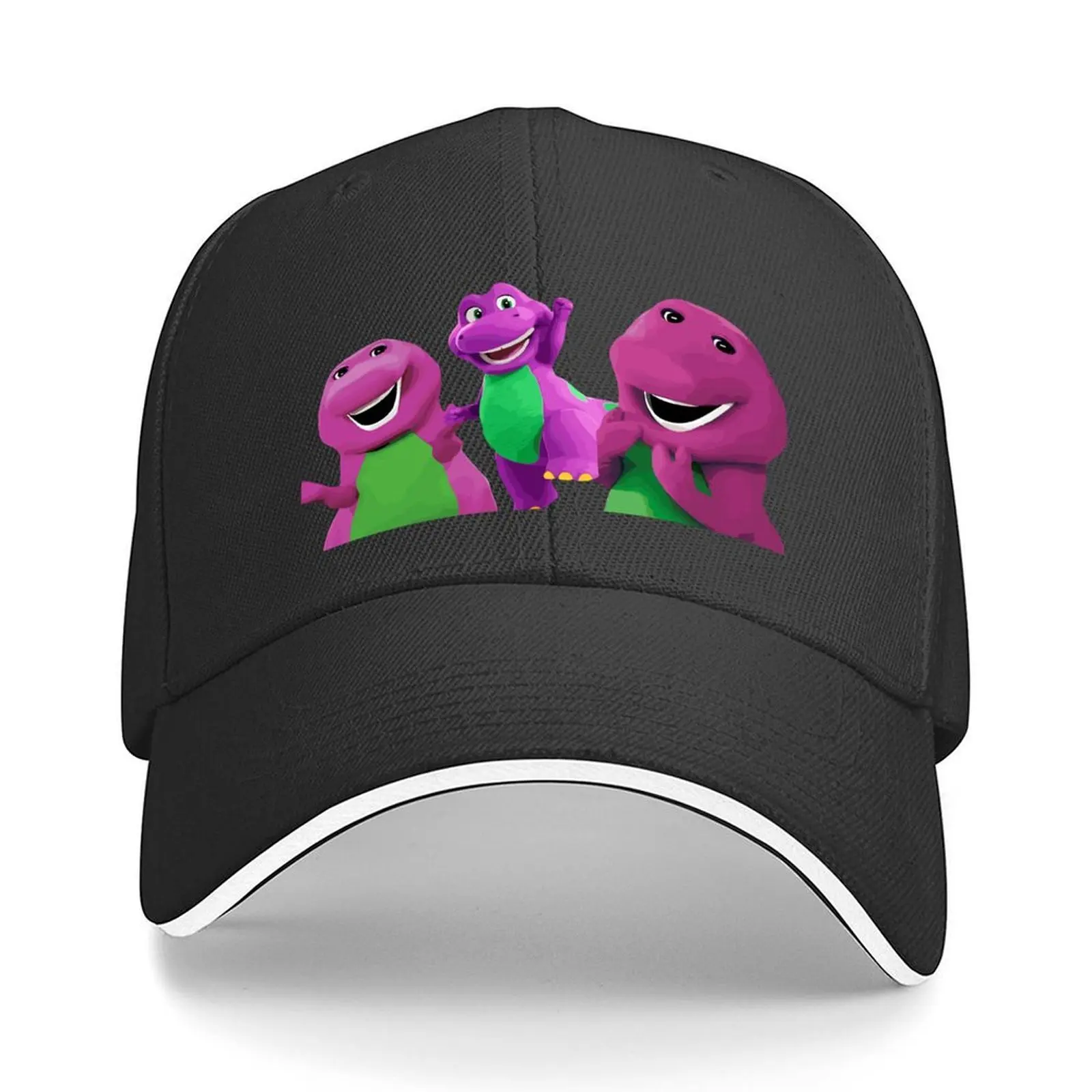 

Cute barney the dinosaur cartoon Baseball Cap Funny hats custom Hat Hat Luxury Brand Hat Baseball Cap Women's Beach Visor Men's