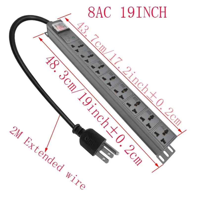 PDU Distribution Network power strip Surge protection Universal SOCKET EU UK US AU PLUG