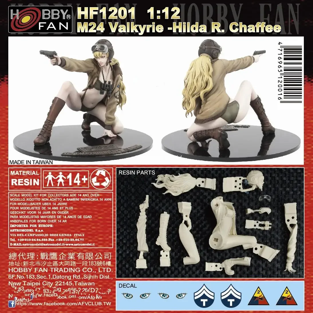 AFV Club HF1201 1:12 M24 VALKYRIE HILDA R CHAFFEE