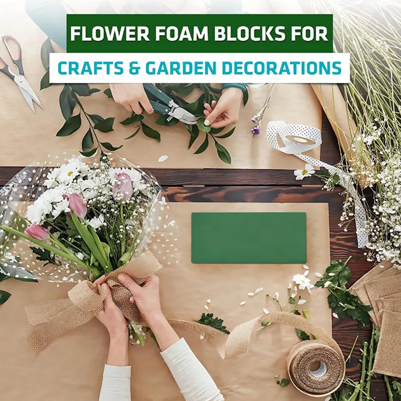 كتلة رغوة الزهور الخضراء DIY تشكيلة الزهور الإسفنج الجاف الرطب ماصة الطوب لزهرة عيد ميلاد الزفاف حديقة الديكور