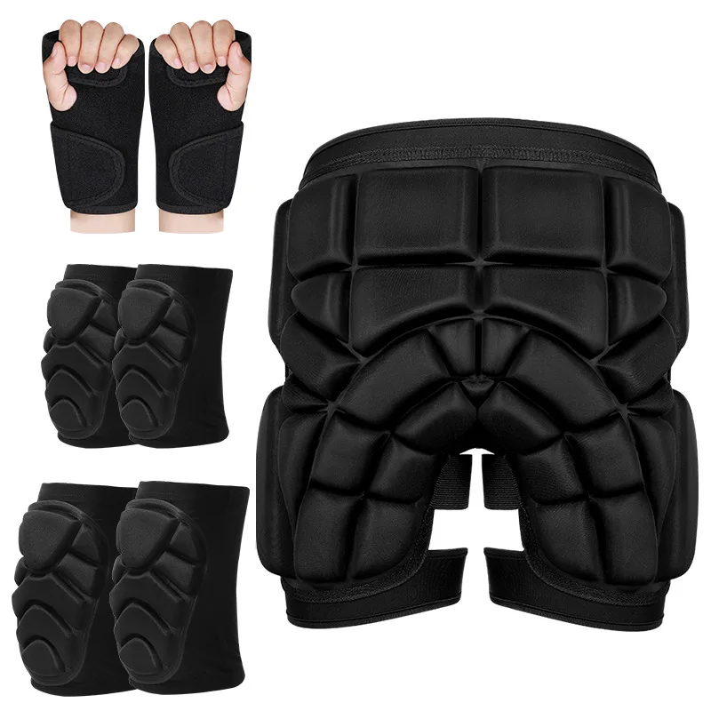 Ice Skating Hip Pants Butt Pad Adult Children's Wheel Skateboard Knee Pads Elbow Ski Sports Protective Gear Set