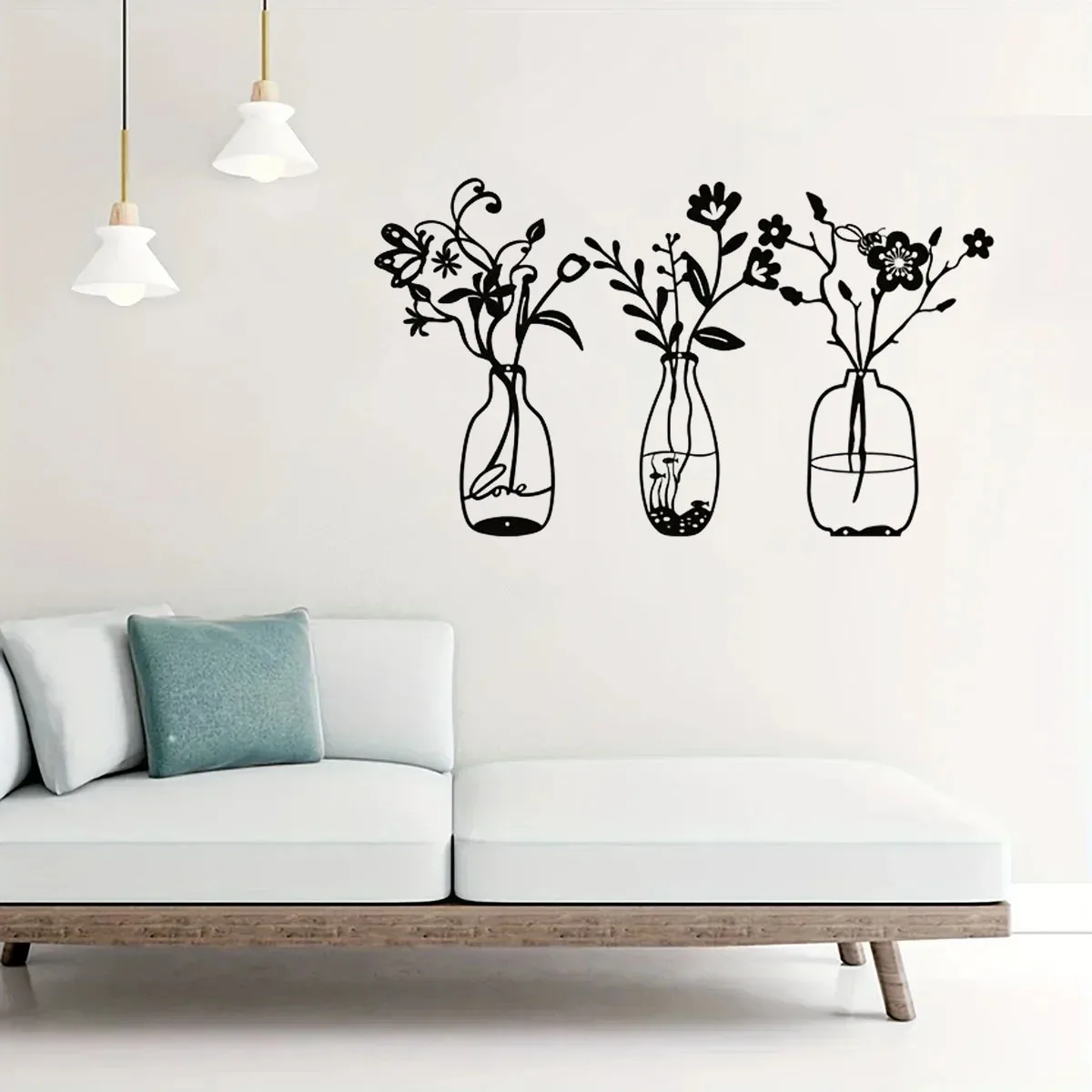 

Crafts 3pcs/set Black Metal Flower Wall Decor Art -Flower Signs Sculpture For Patio Balcony Wall Decor Art Wall Sticker Decor