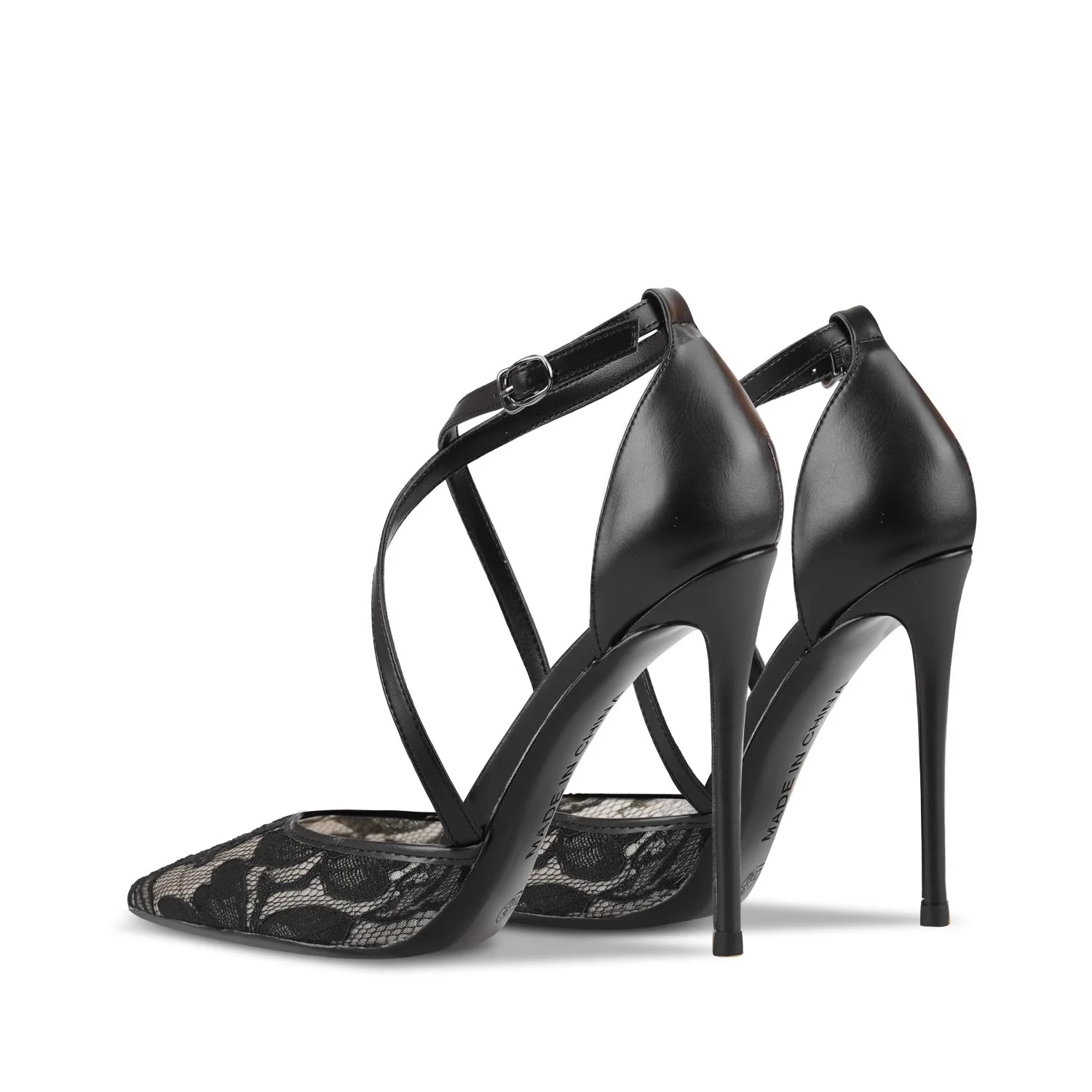 رقيقة عالية الكعب الصنادل الصيف جديد وأشار الدانتيل شبكة عبر حزام مثير الصنادل مأدبة كبيرة الحجم صغيرة الحجم أحذية نسائية