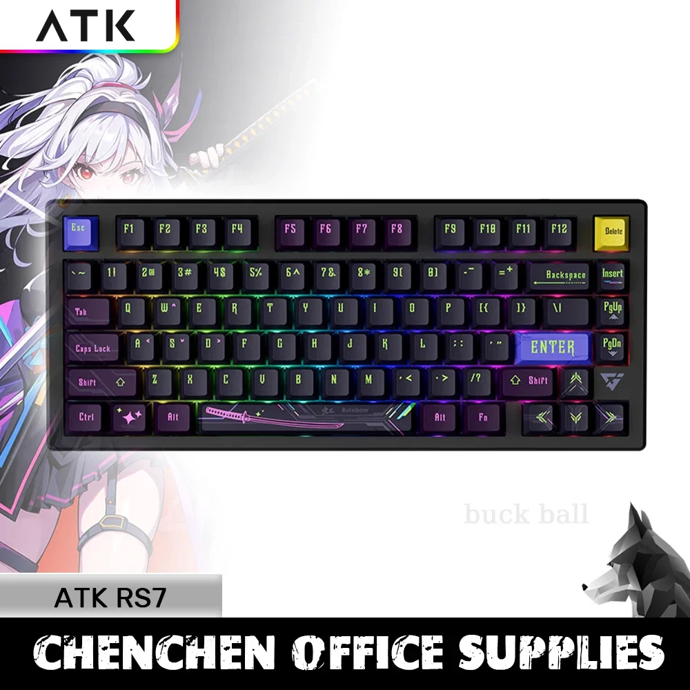 

Atk Rs7 Magnetic Switch Mechanical Keyboard Rgb 8k Wired Smart Speed X Quick Trigger Keyboard For Varolant Gaming Keyboards Gift