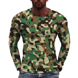 Camouflage T Shirt Men Breathable Quick Dry Long Sleeve T-shirt Mens Outdoor Sports Trip Tactical Training Tops Tshirts Clothes