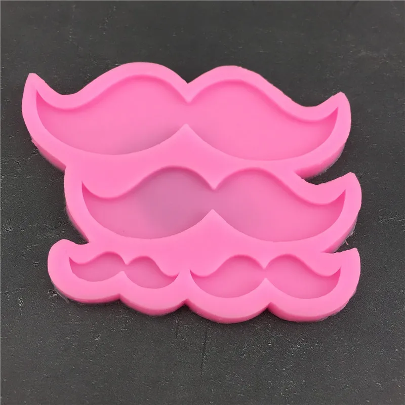 Moustache Straw Topper Silicone Mold DIY Father\'s Day Chocolate Fondant Cake Decorating Tools Keychain Epoxy Resin Clay Moulds