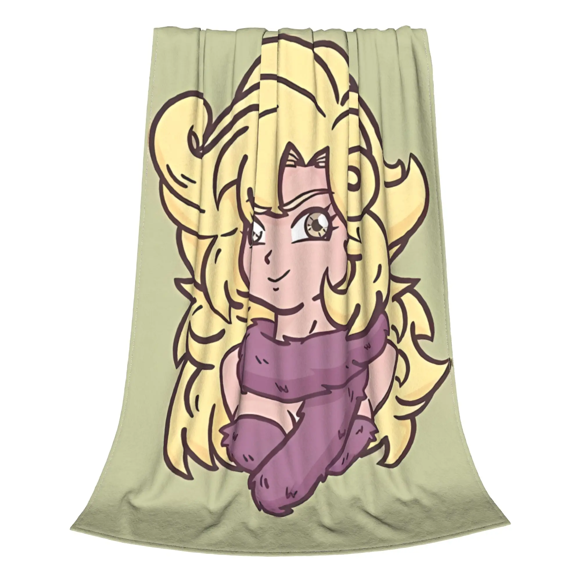1PC Home Cutecore Ayla Portrait Chrono Trigger Blanket Super Cosy Plush Home Living Room Sofa Halloween