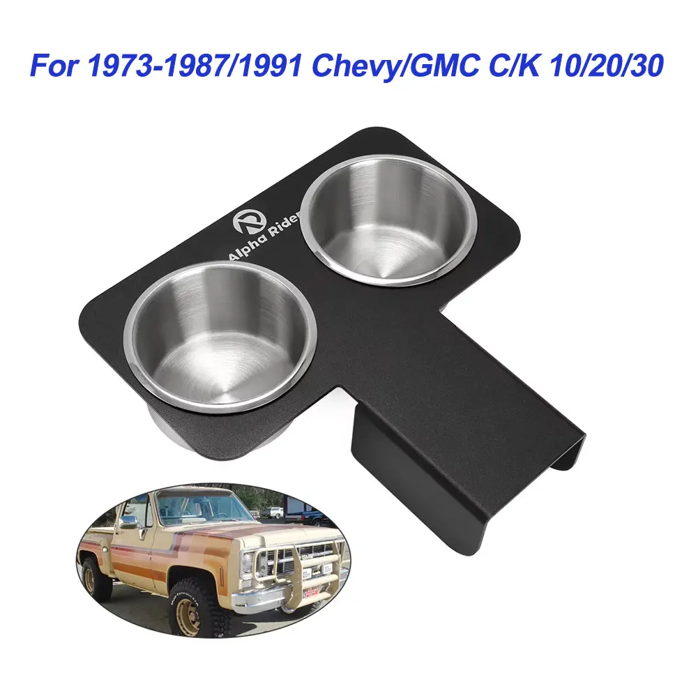 Nuevo para camioneta Chevy/Gmc de cuerpo cuadrado/cuerpo cuadrado 1973-1987/1991 bebidas negras/portavasos con dos tazas