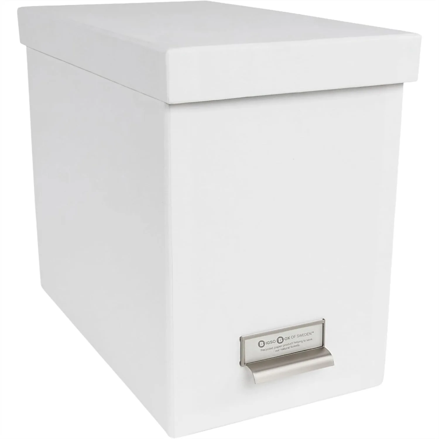 

Fiberboard Desktop File Storage Box - Document Organizer for Important Paperwork, Durable Hanging File Box with Lid & Metal