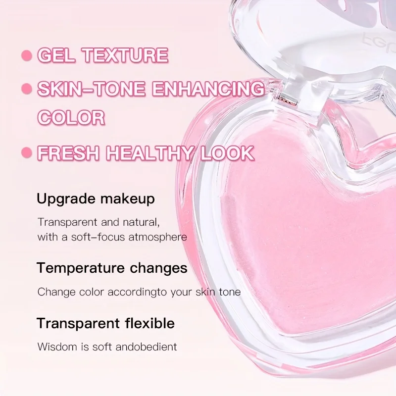 Febble Multifunctionele gezichtscrème Blush - kleurveranderende blos en lippenbalsem, glanzende make-up, kan dekking creëren, waterdichte vorm