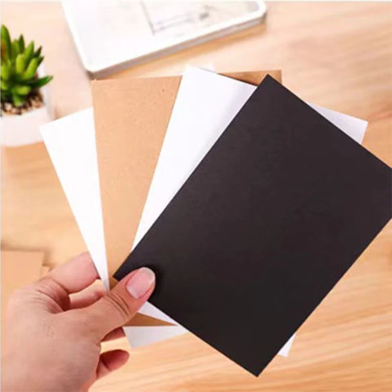 50pcs 14.8×9.8cm/5.8×3.8 in White Paper Card paper, DIY Gift Packing Cardboard Paper Blank Postcard hand-drawn doodles ﻿