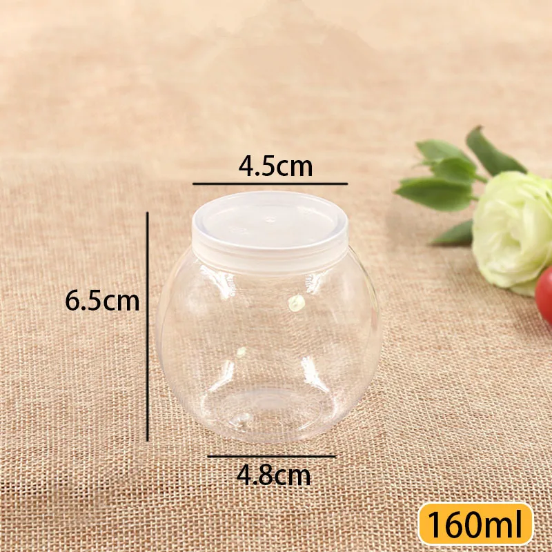 25pcs 160ML pet clear jelly yogurt pudding cup packaging dessert cups birthday party wedding baking cake decoration cup with lid