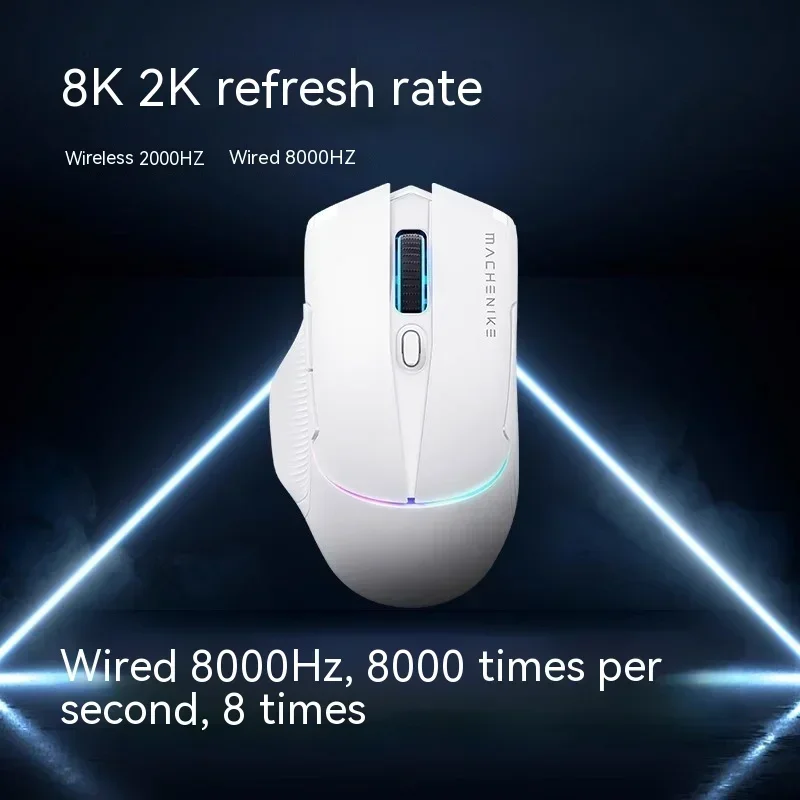 Imagem -02 - Tri-mode Wireless Bluetooth Mouse l8 Pro Ergonomia Leve 8k Return Gaming Acessório Jogos de Computador Homem Presentes